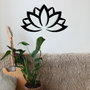 Wallity Lotus Flower 2 Metal Decor Negro